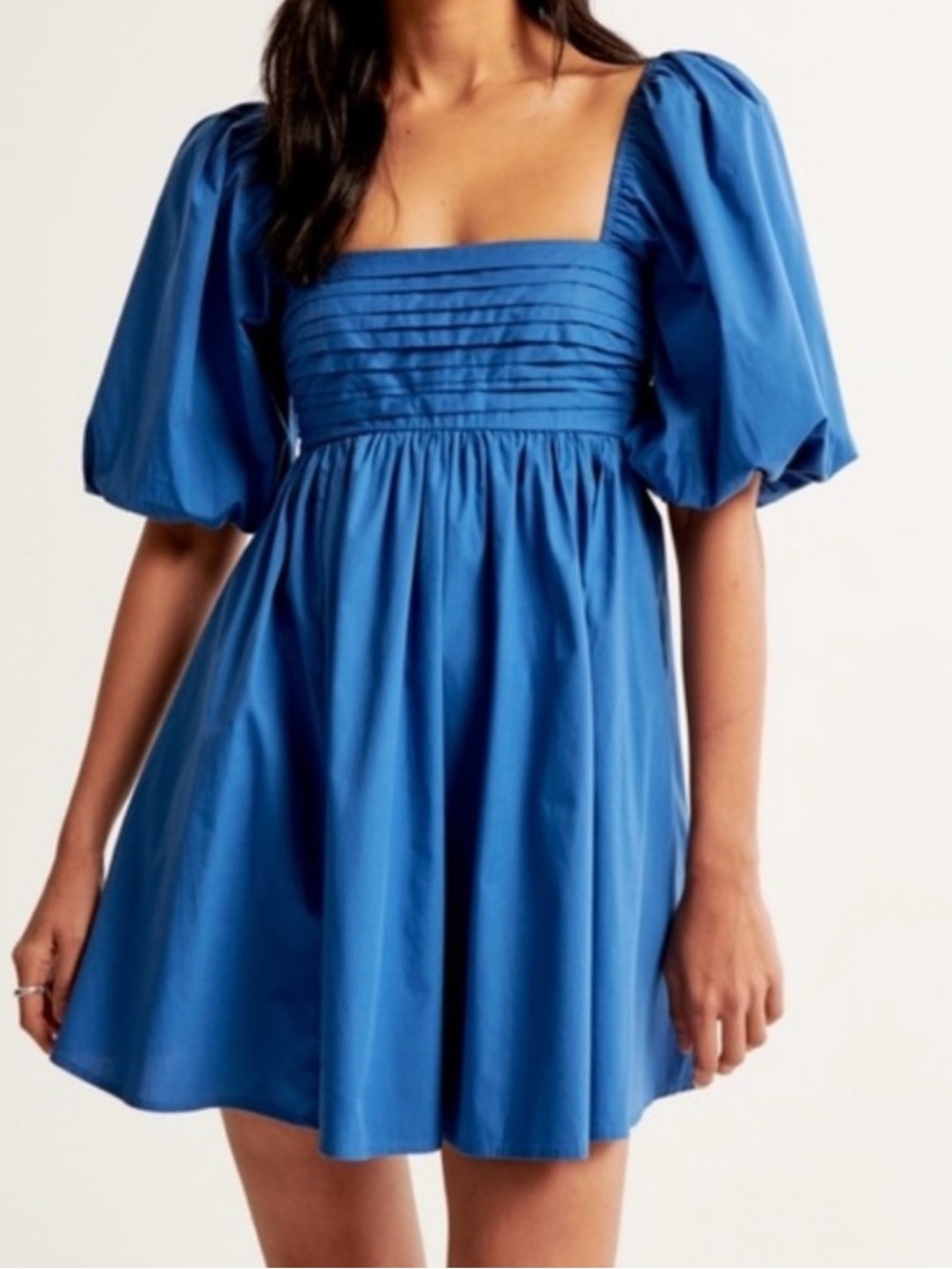 Abercrombie & Fitch Emerson Poplin Puff Sleeve Mini Dress, Size S